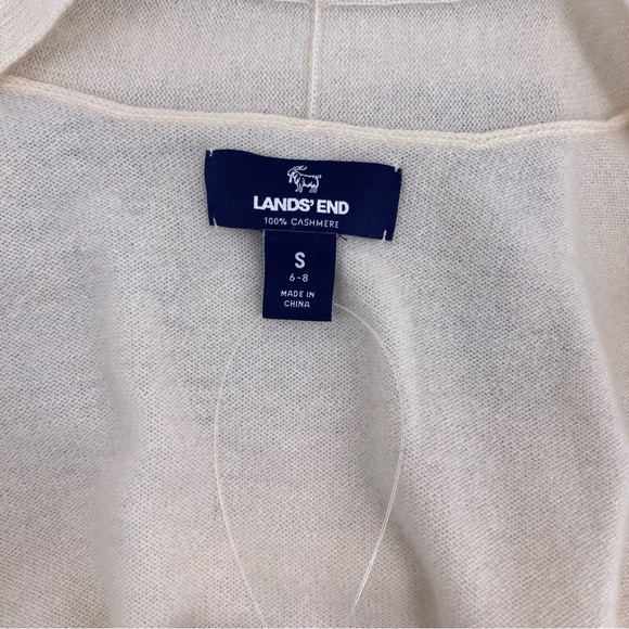 Land's End Women Cashmere Long Sleeve Wrap Sweater Blouse Blush Rose Pink Small - Picture 10 of 12